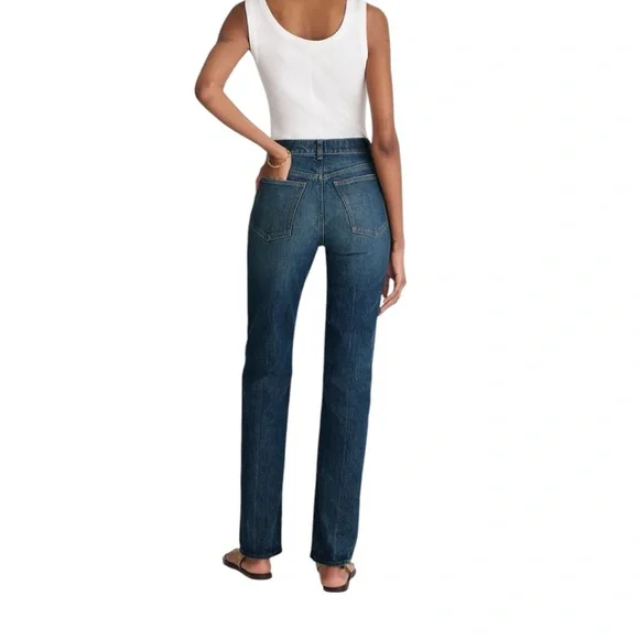 Madewell The Tall Longline Straight Jean in Greendale Wash (32 Tall) - Picture 5 of 11